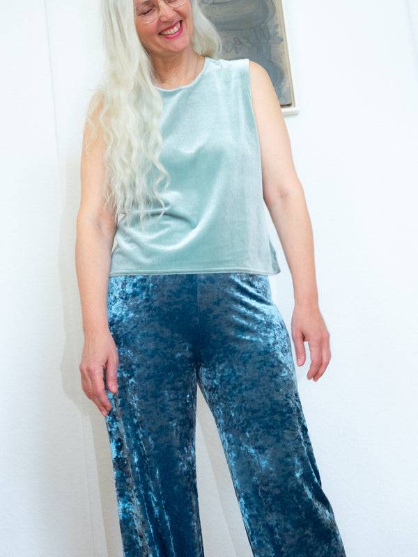 Simone Wild Hammered Velvet Cozy Pants Neuheiten