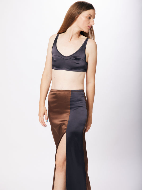 Simone Wild Satin Long Skirt Neueste Stile