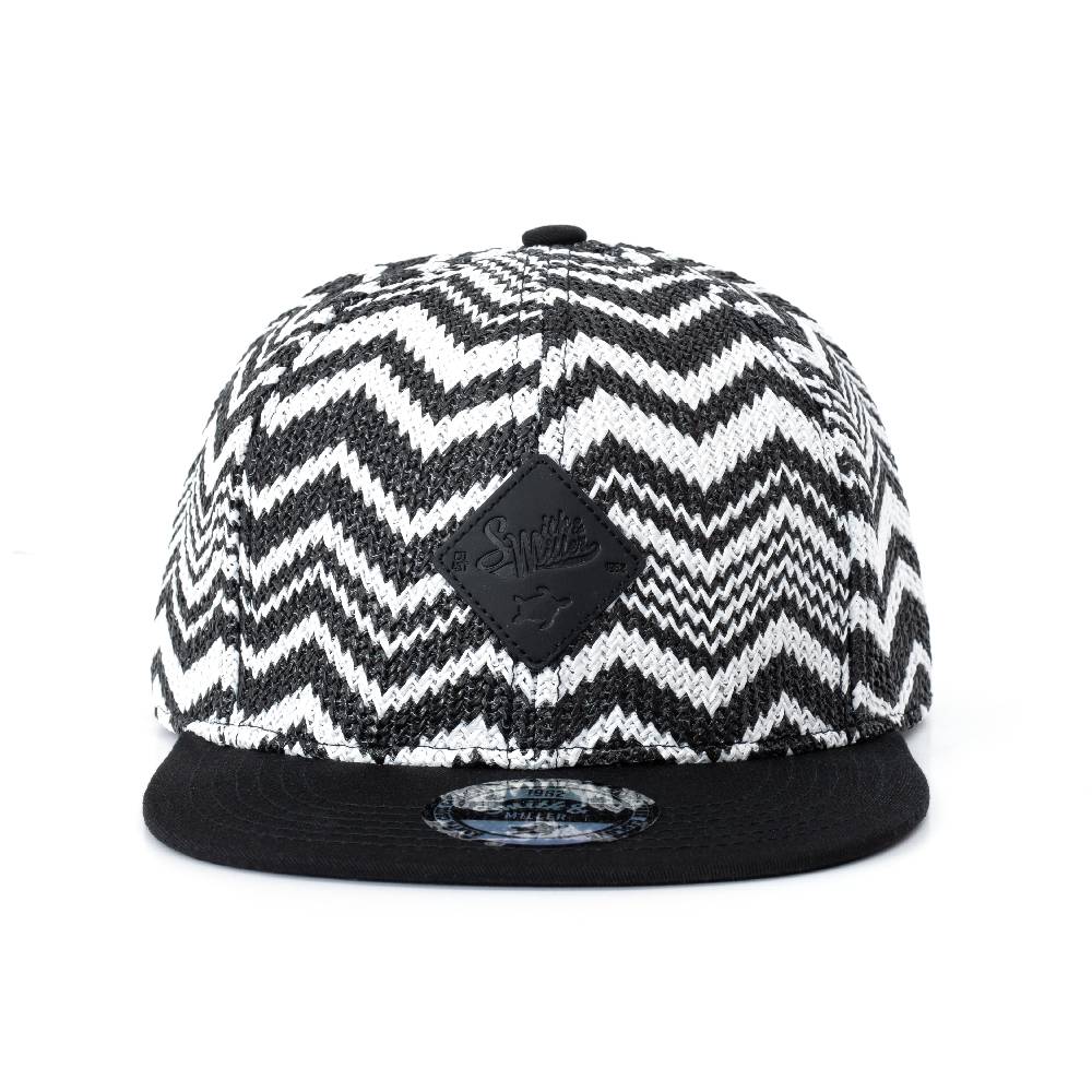 Smith & Miller Bast Flat Unisex Snapback Cap, black Riesige Ersparnisse