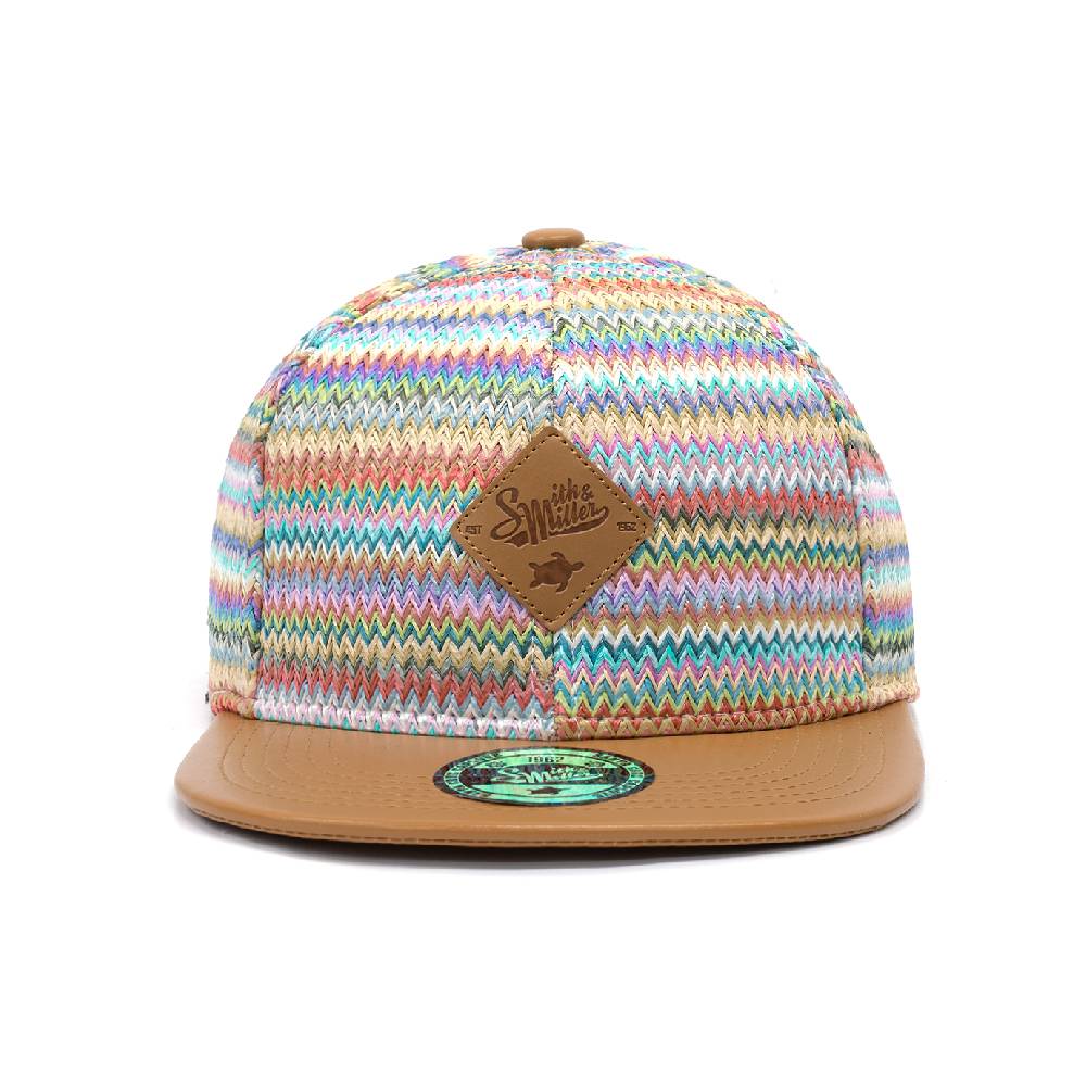 Smith & Miller Bast Flat Unisex Snapback Cap, multicolor - brown VIP-Rabatte