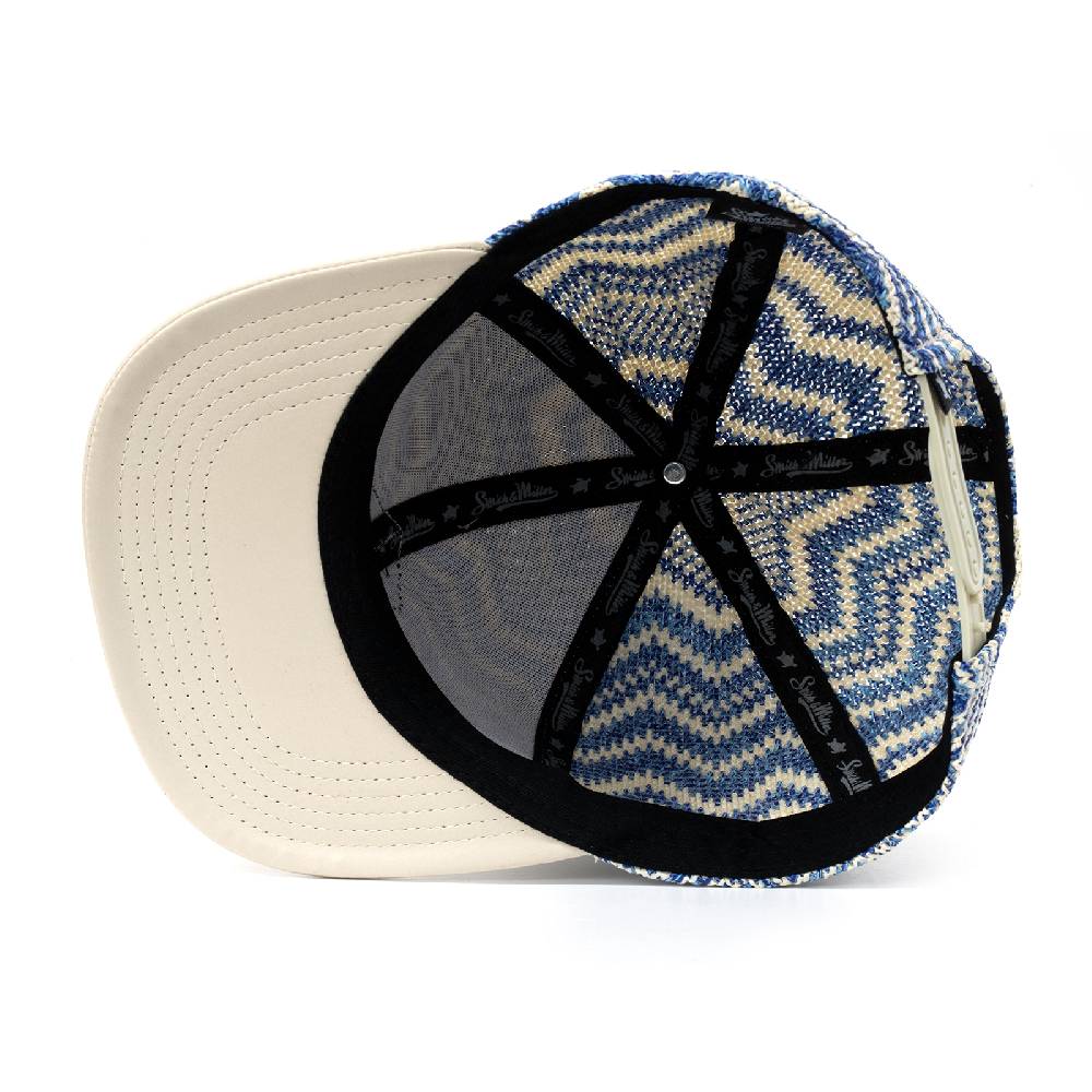 Smith & Miller Bast Flat Unisex Snapback Cap , blue - stone Tiefpreis