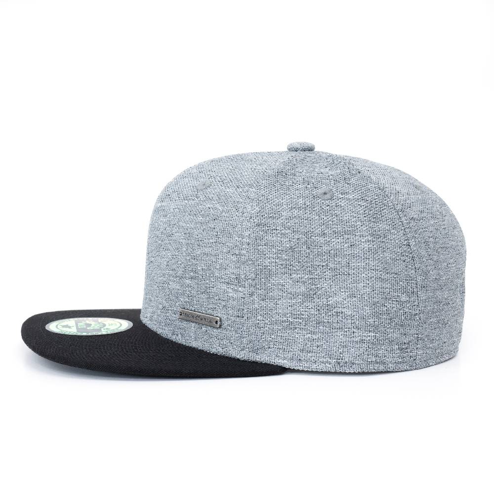 Smith & Miller Gabbs Unisex Snapback Cap, heather light grey-black JETZT KAUFEN