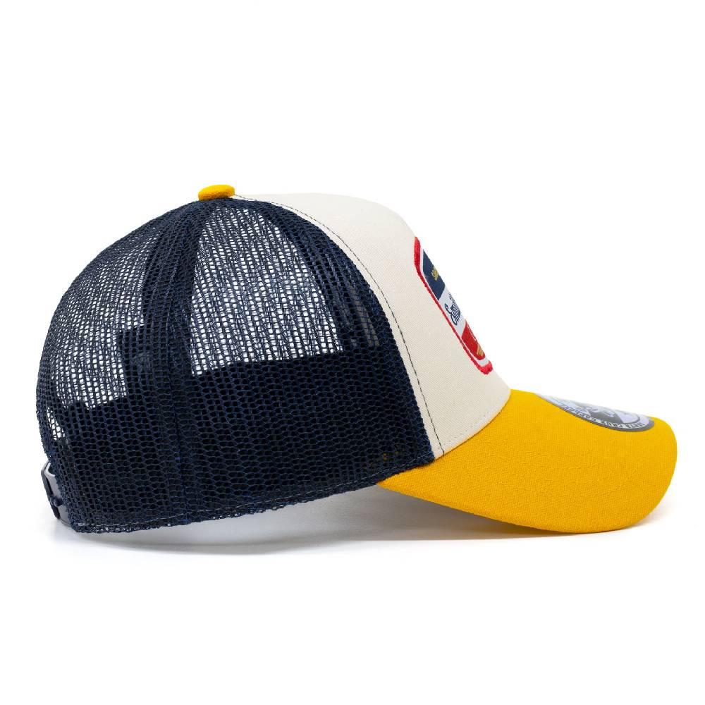 Smith & Miller Vicent Unisex Trucker Cap, stone - mango Saisonale Angebote