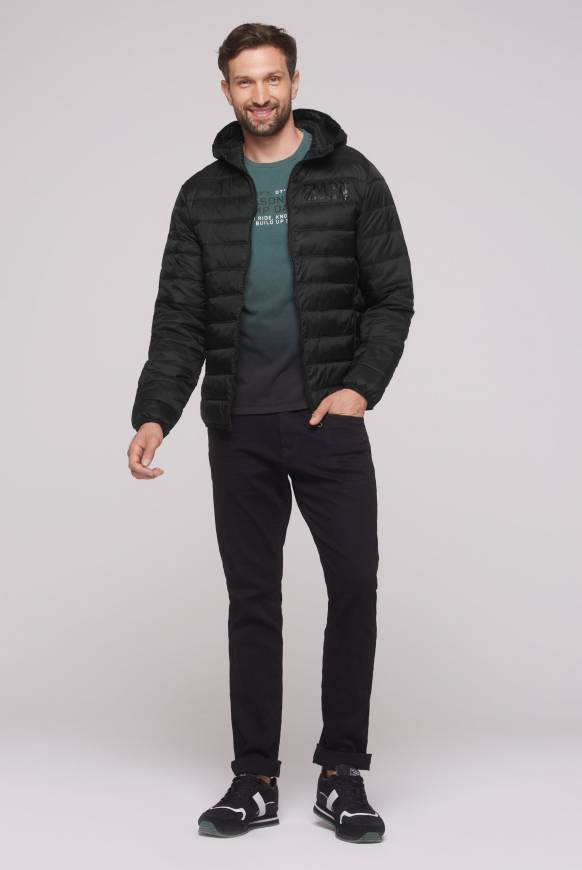Soccx Leichte Steppjacke mit Kapuze black Exklusive Angebote