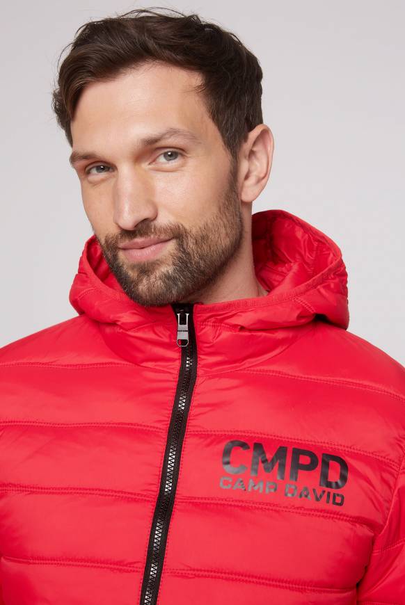 Soccx Leichte Steppjacke mit Kapuze royal red Saisonale Angebote