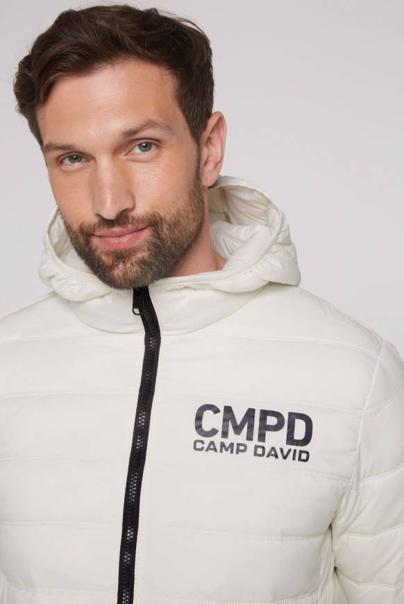 Soccx Leichte Steppjacke mit Kapuze kitt Räumungsverkauf