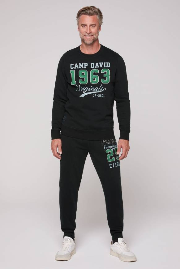 Soccx Sweatshirt mit Artwork im Retro-Style black Sonderangebote