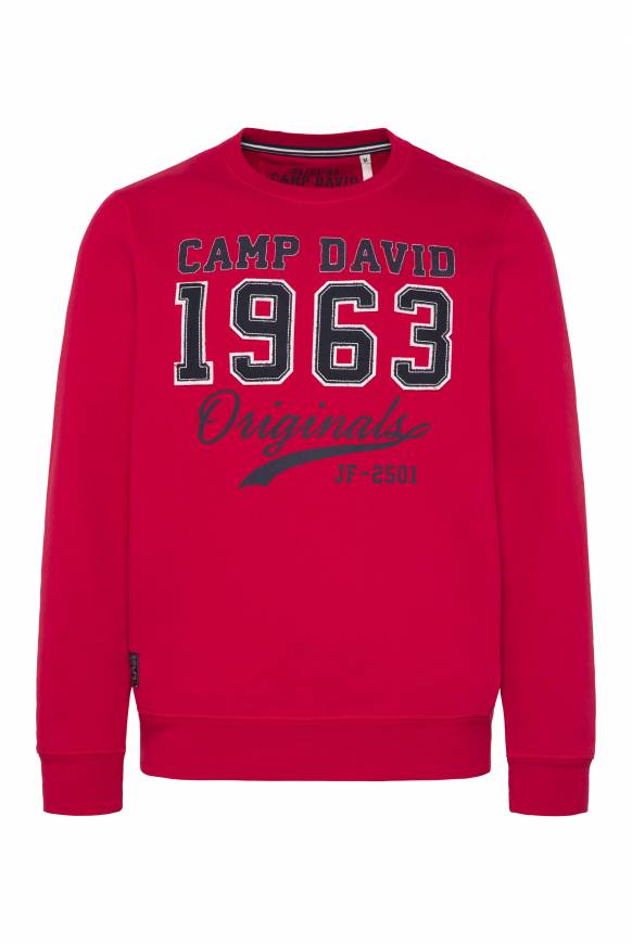Soccx Sweatshirt mit Artwork im Retro-Style royal red VIP-Rabatte