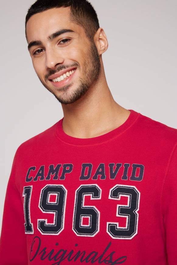 Soccx Sweatshirt mit Artwork im Retro-Style royal red VIP-Rabatte