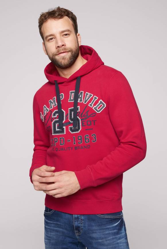 Soccx Hoodie mit Artwork im Retro-Style royal red Wochenangebot