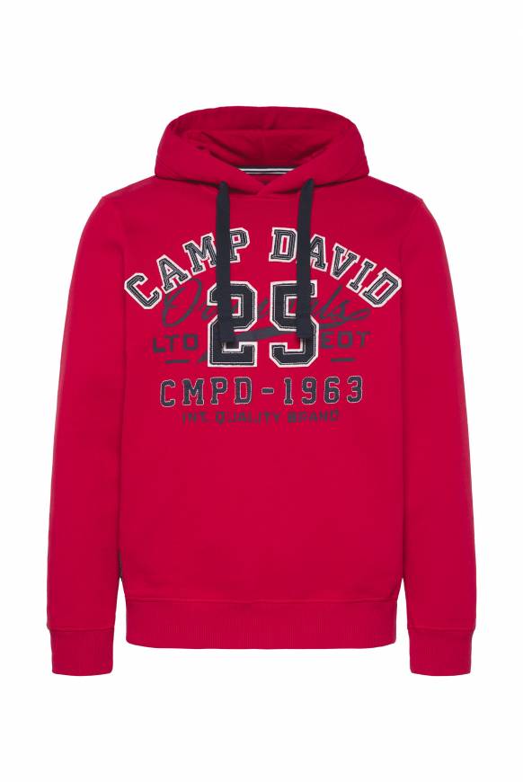 Soccx Hoodie mit Artwork im Retro-Style royal red Wochenangebot