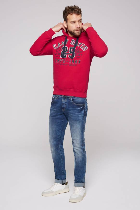 Soccx Hoodie mit Artwork im Retro-Style royal red Wochenangebot