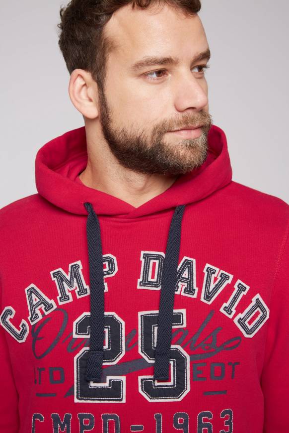 Soccx Hoodie mit Artwork im Retro-Style royal red Wochenangebot