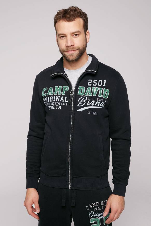 Soccx Sweatjacke mit Artwork im Retro-Style black Kostenlose Rückgabe