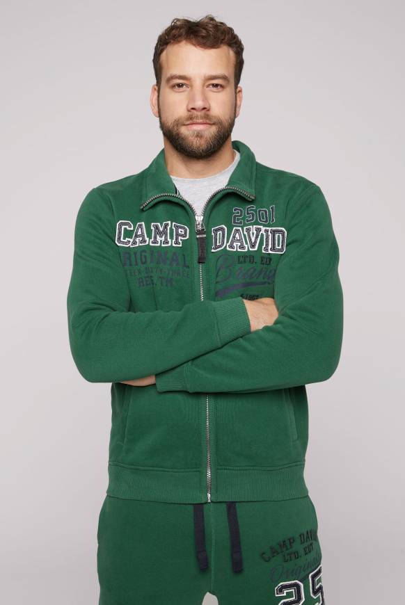 Soccx Sweatjacke mit Artwork im Retro-Style raw green Begrenzte Freigabe