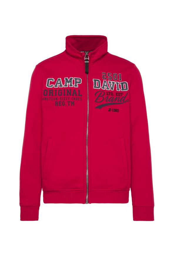 Soccx Sweatjacke mit Artwork im Retro-Style royal red Letzte 3 Tage