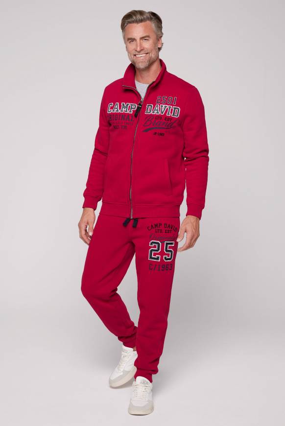 Soccx Sweatjacke mit Artwork im Retro-Style royal red Letzte 3 Tage