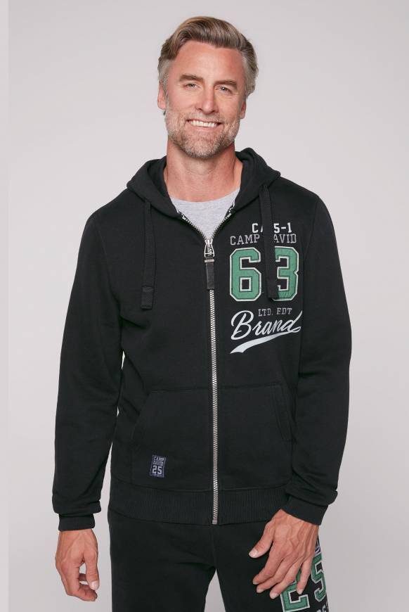 Soccx Kapuzensweatjacke mit Retro-Artwork black JETZT KAUFEN