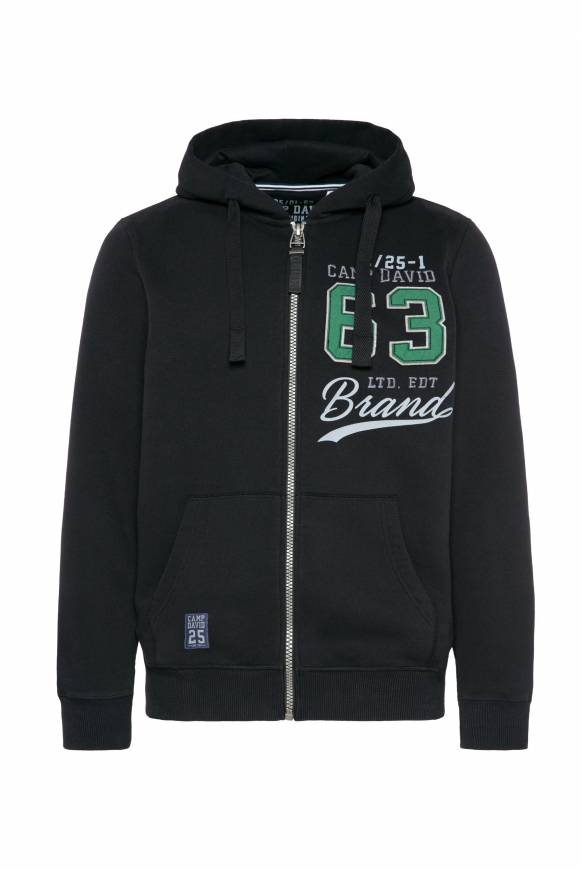Soccx Kapuzensweatjacke mit Retro-Artwork black JETZT KAUFEN
