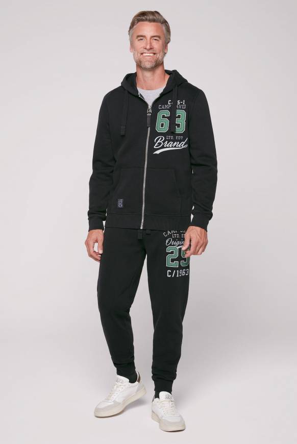 Soccx Kapuzensweatjacke mit Retro-Artwork black JETZT KAUFEN