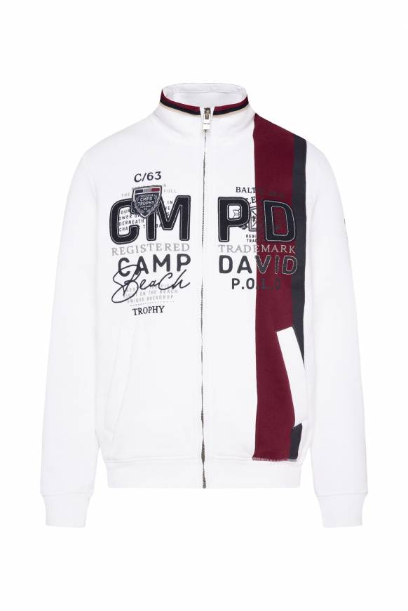 Soccx Sweatjacke mit Color-Blocking und Artworks opticwhite Zeitbegrenzte Promotion