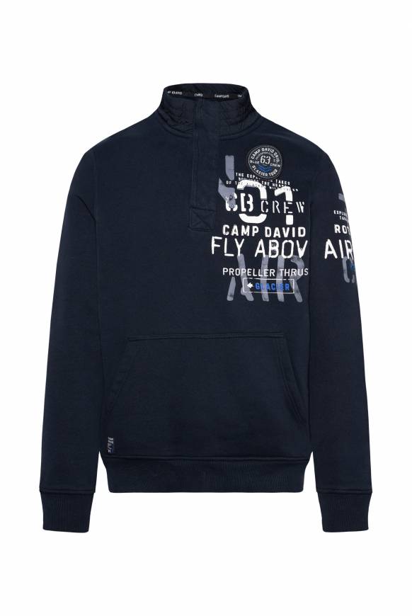 Soccx Troyer-Sweatshirt mit Artworks blue navy Bis zu 55% Rabatt