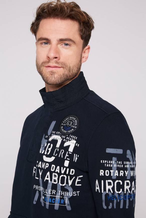 Soccx Troyer-Sweatshirt mit Artworks blue navy Bis zu 55% Rabatt