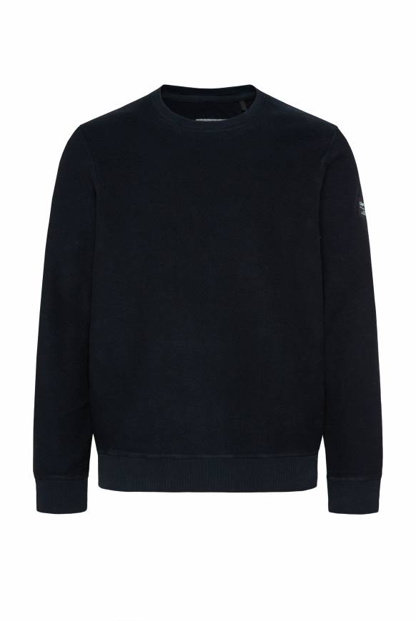 Soccx Sweatshirt Reversed mit Patch-Print blue navy Super Rabatt