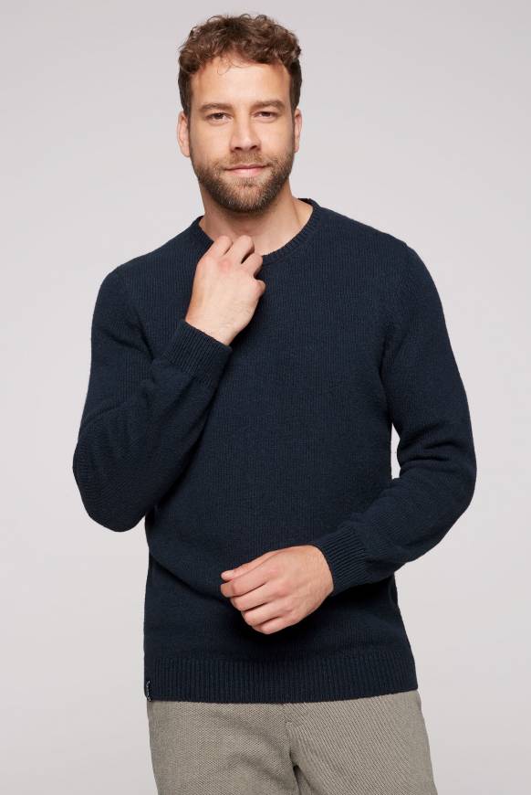Soccx Pullover mit Rundhalsausschnitt blue navy Riesige Rabatte