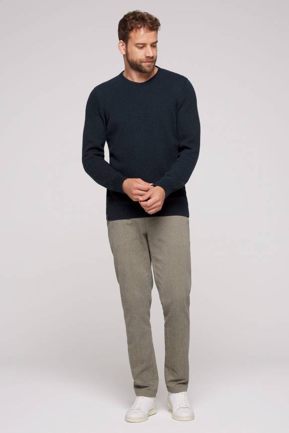 Soccx Pullover mit Rundhalsausschnitt blue navy Riesige Rabatte