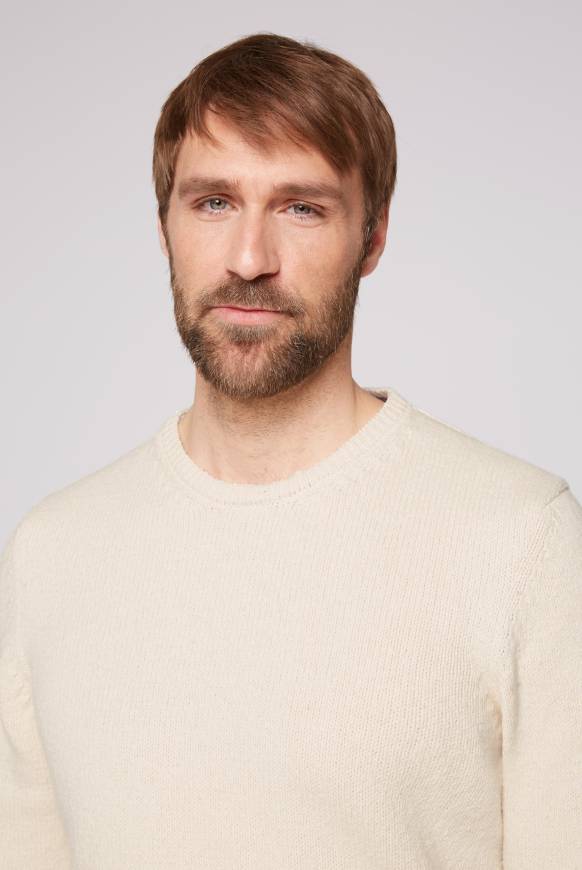 Soccx Pullover mit Rundhalsausschnitt ecru Clearance-Verkauf