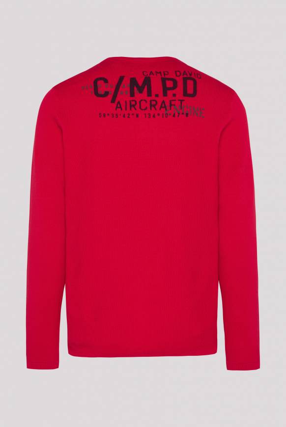 Soccx Henley-Pullover Stone Washed flight red Begrenzt auf 3 Tage
