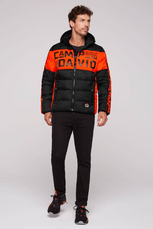 Soccx Winterjacke mit Colour-Blocking und Logo-Design black Im Verkauf