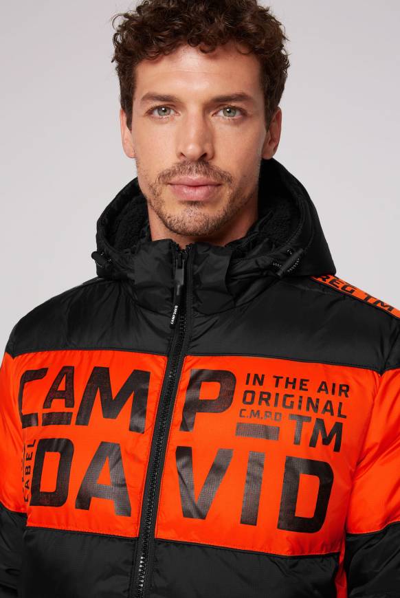 Soccx Winterjacke mit Colour-Blocking und Logo-Design black Im Verkauf
