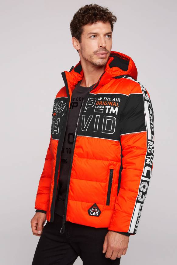 Soccx Winterjacke mit Colour-Blocking und Logo-Design signal orange zollfrei