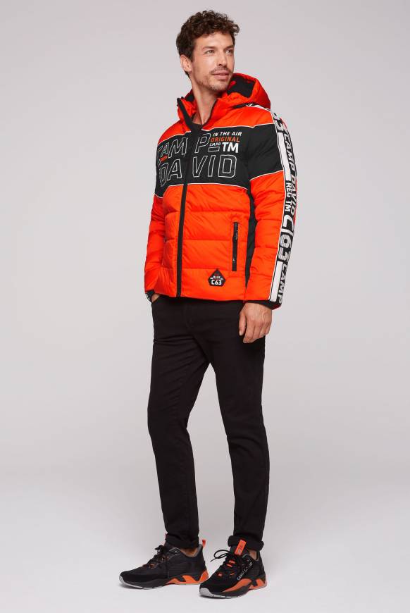 Soccx Winterjacke mit Colour-Blocking und Logo-Design signal orange zollfrei