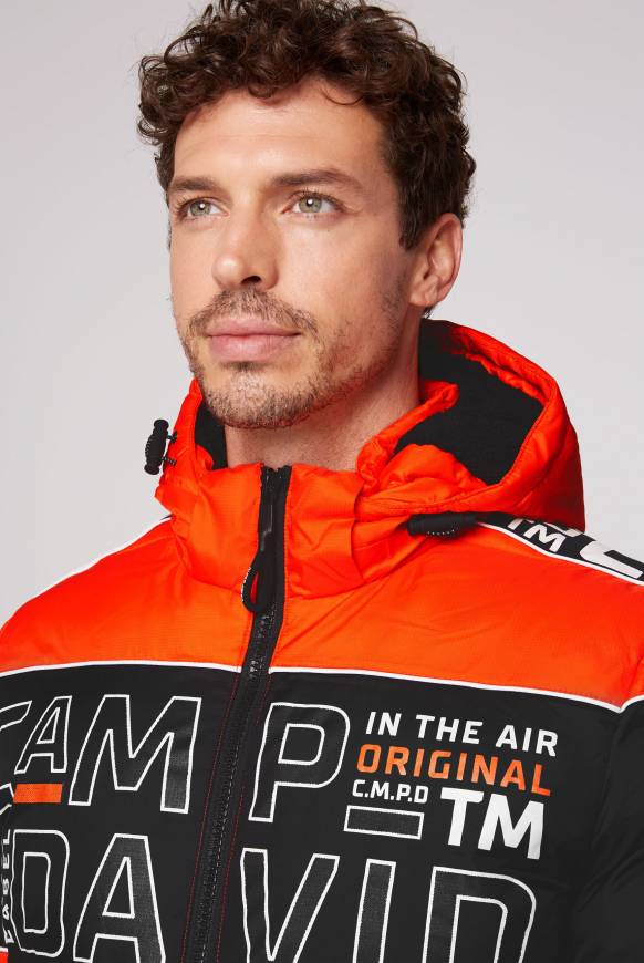 Soccx Winterjacke mit Colour-Blocking und Logo-Design signal orange zollfrei
