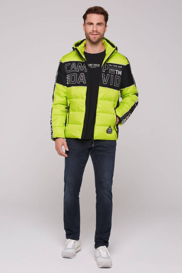 Soccx Winterjacke mit Colour-Blocking und Logo-Design neon kiwi Rabatte dieses Monats