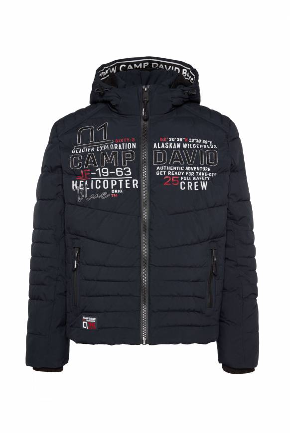 Soccx Winterjacke mit Kapuze im Ski-Design blue navy im Angebot