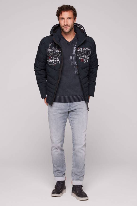 Soccx Winterjacke mit Kapuze im Ski-Design blue navy im Angebot