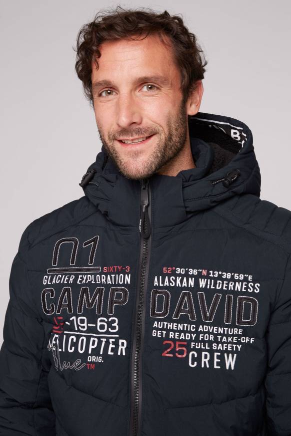 Soccx Winterjacke mit Kapuze im Ski-Design blue navy im Angebot