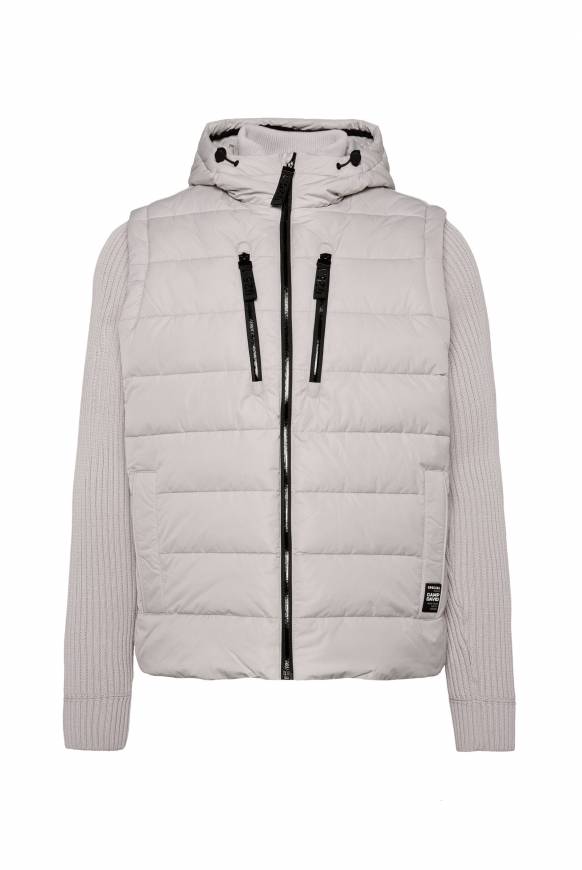 Soccx 2-in-1 Steppweste mit abtrennbaren Ärmeln light grey Günstiger Verkauf