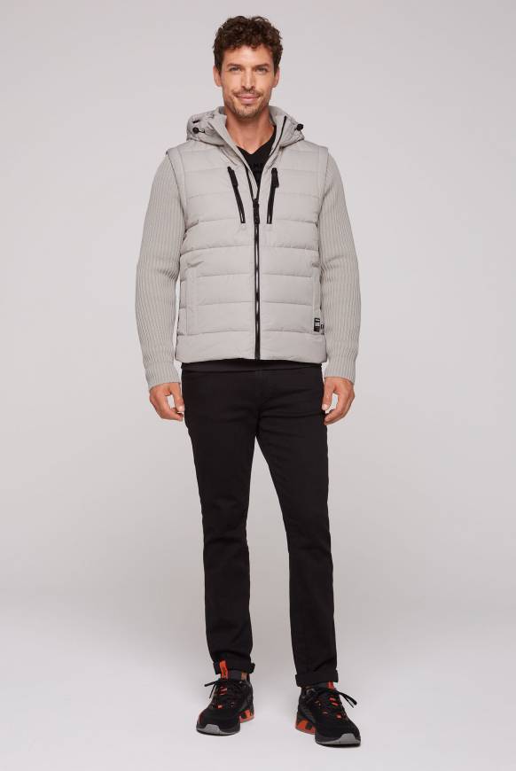 Soccx 2-in-1 Steppweste mit abtrennbaren Ärmeln light grey Günstiger Verkauf