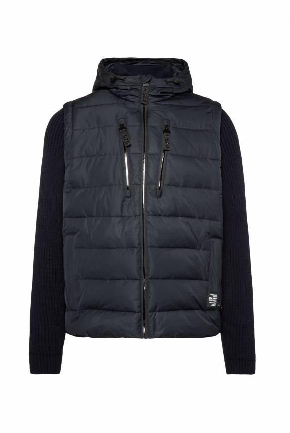 Soccx 2-in-1 Steppweste mit abtrennbaren Ärmeln blue navy Fabrikverkauf