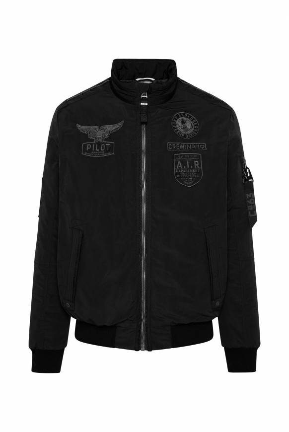 Soccx Wattierter Fliegerblouson mit Patches black Meist gekauft