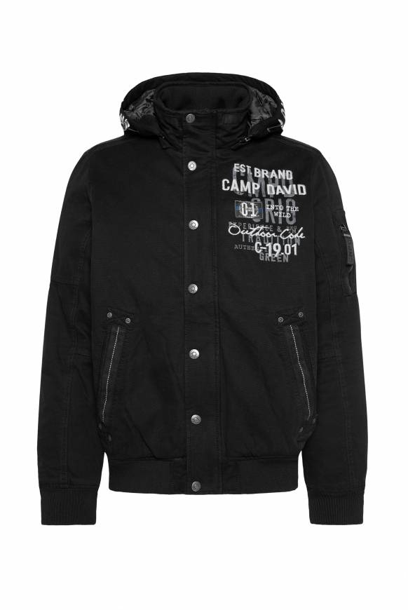 Soccx Winterblouson mit abtrennbarer Kapuze und Artworks black Fabrik Onlineshop