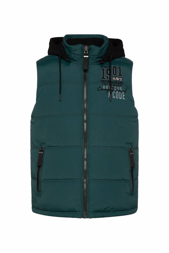 Soccx Outdoorweste mit abtrennbarer Sweatkapuze deep green Sonderangebot