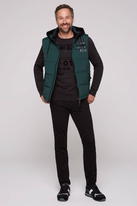 Soccx Outdoorweste mit abtrennbarer Sweatkapuze deep green Sonderangebot