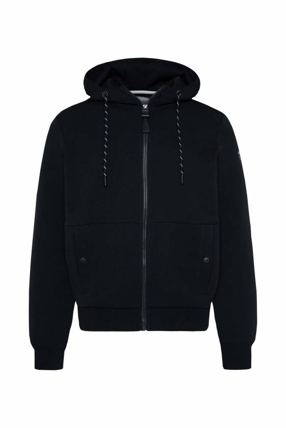 Soccx Sweatjacke aus Interlock mit Kapuze blue navy Versandkostenfrei