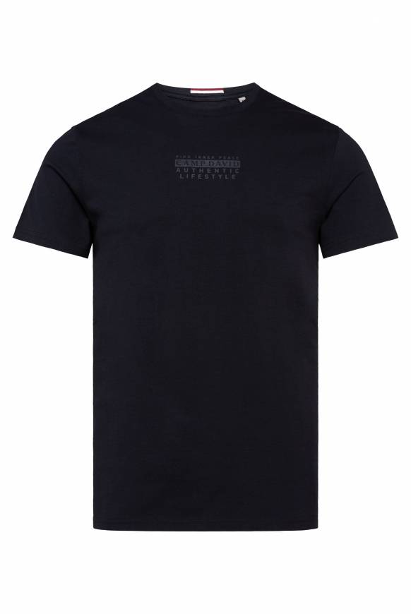 Soccx T-Shirt Rundhals mit Logo Print blue navy Preisnachlass